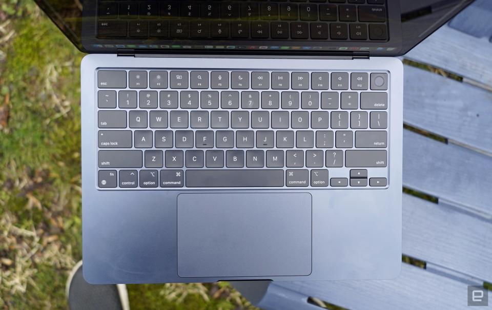 MacBook Air M3 13-inch from the top