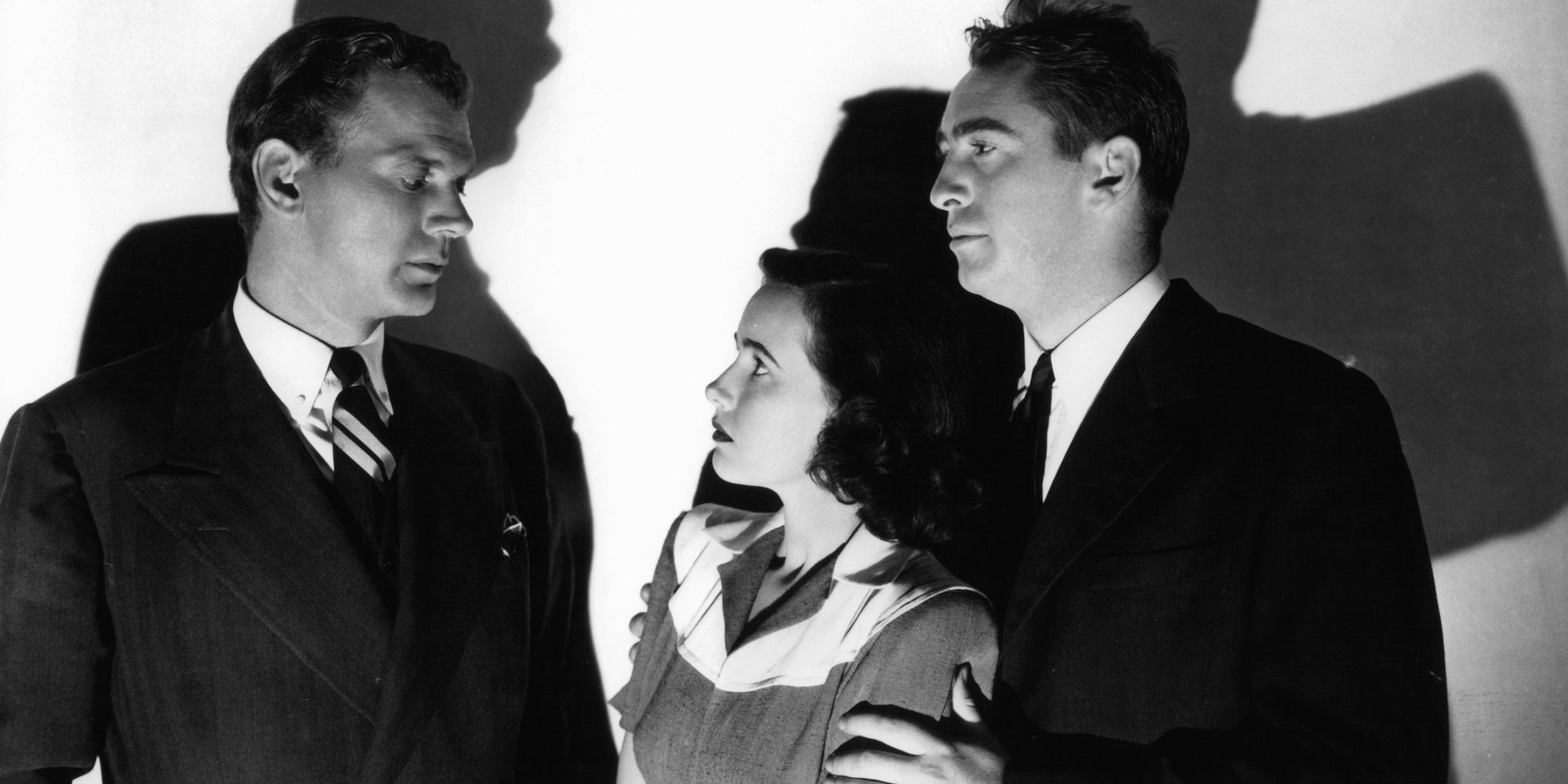 Joseph Cotten, Teresa Wright, and Macdonald Carey in Shadow of a Doubt