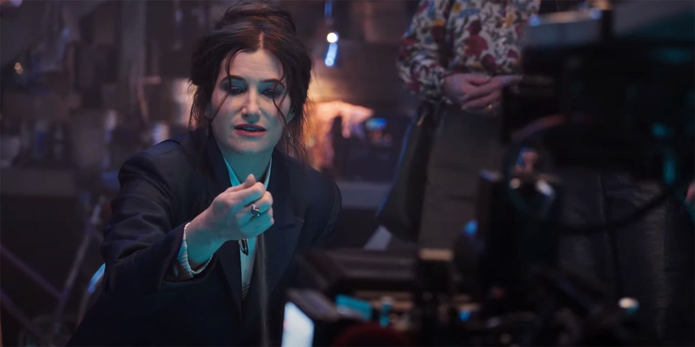 Kathryn Hahn as Agatha Harkness in her witch lair in Agatha: Darkhold Diaries