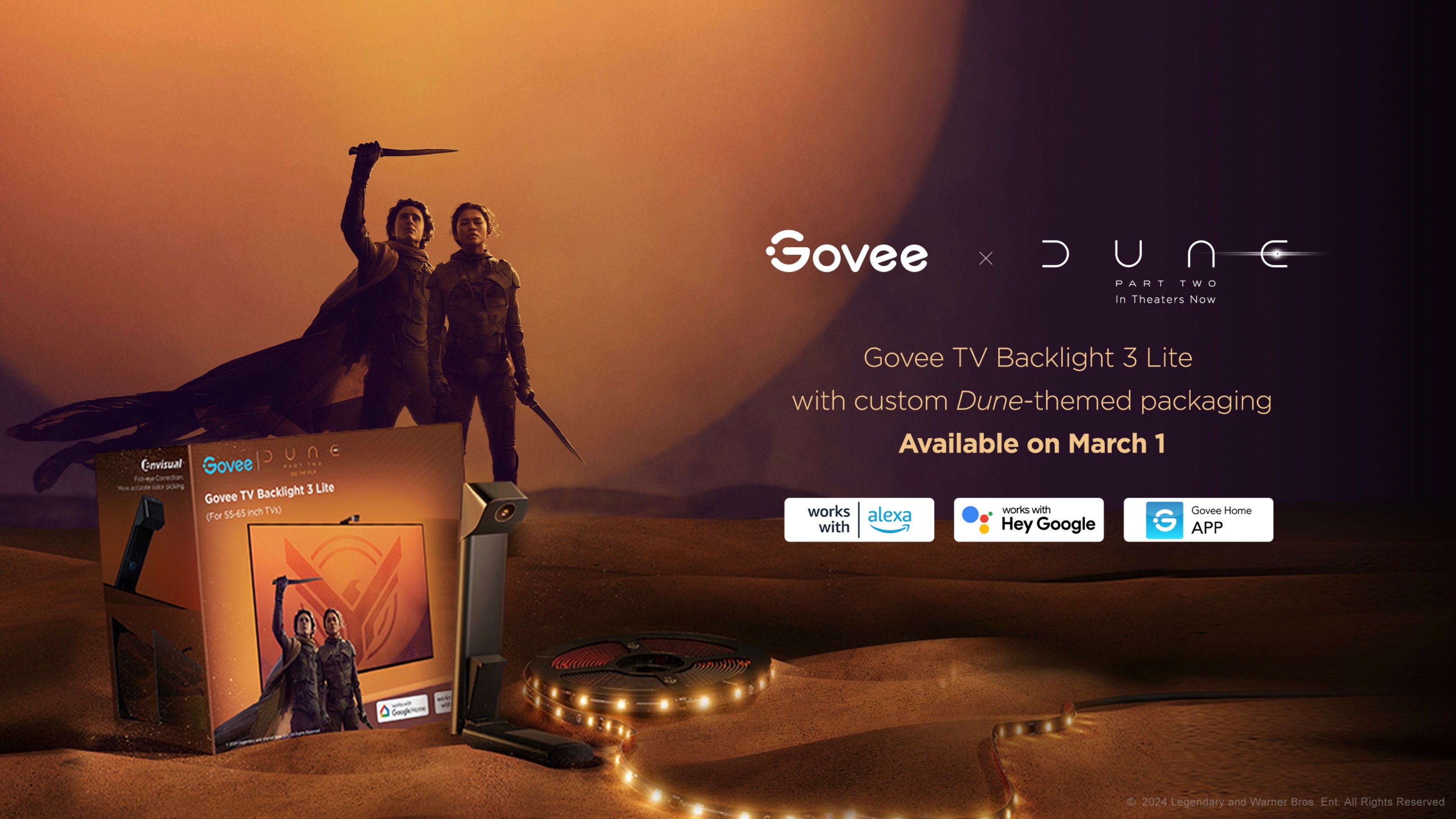 Product package for the Dune x Govee TV Backlight 3 Lite
